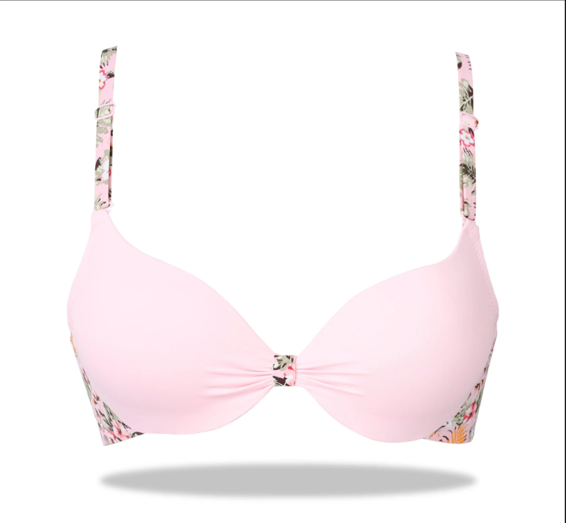 Pink Floral Fantasy Imported Padded Bra