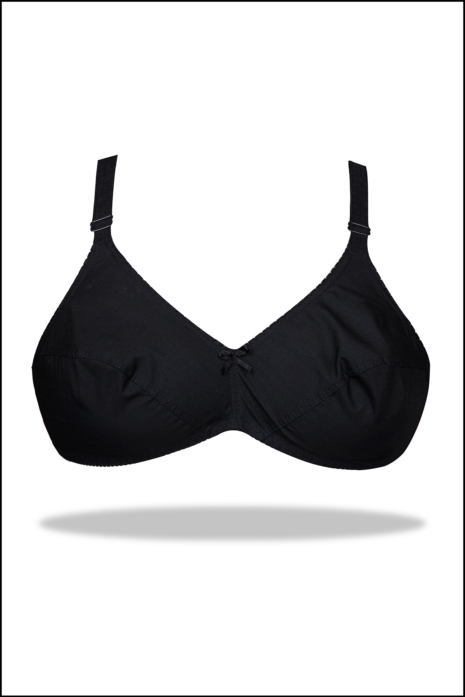 Black Luxury Everyday Knitted Cotton Bra