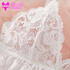 Pink Lady Lace Trimmed V Neck Nighty