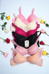 Petal Peach Light Padded Bra with Long Straps