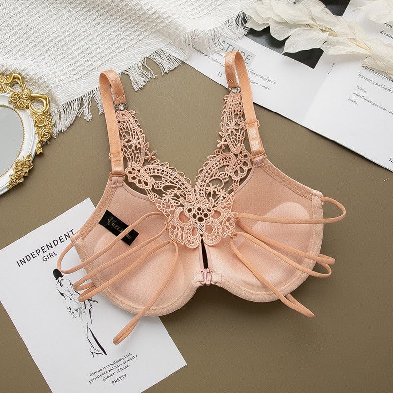 Front open imported padded butterfly bra