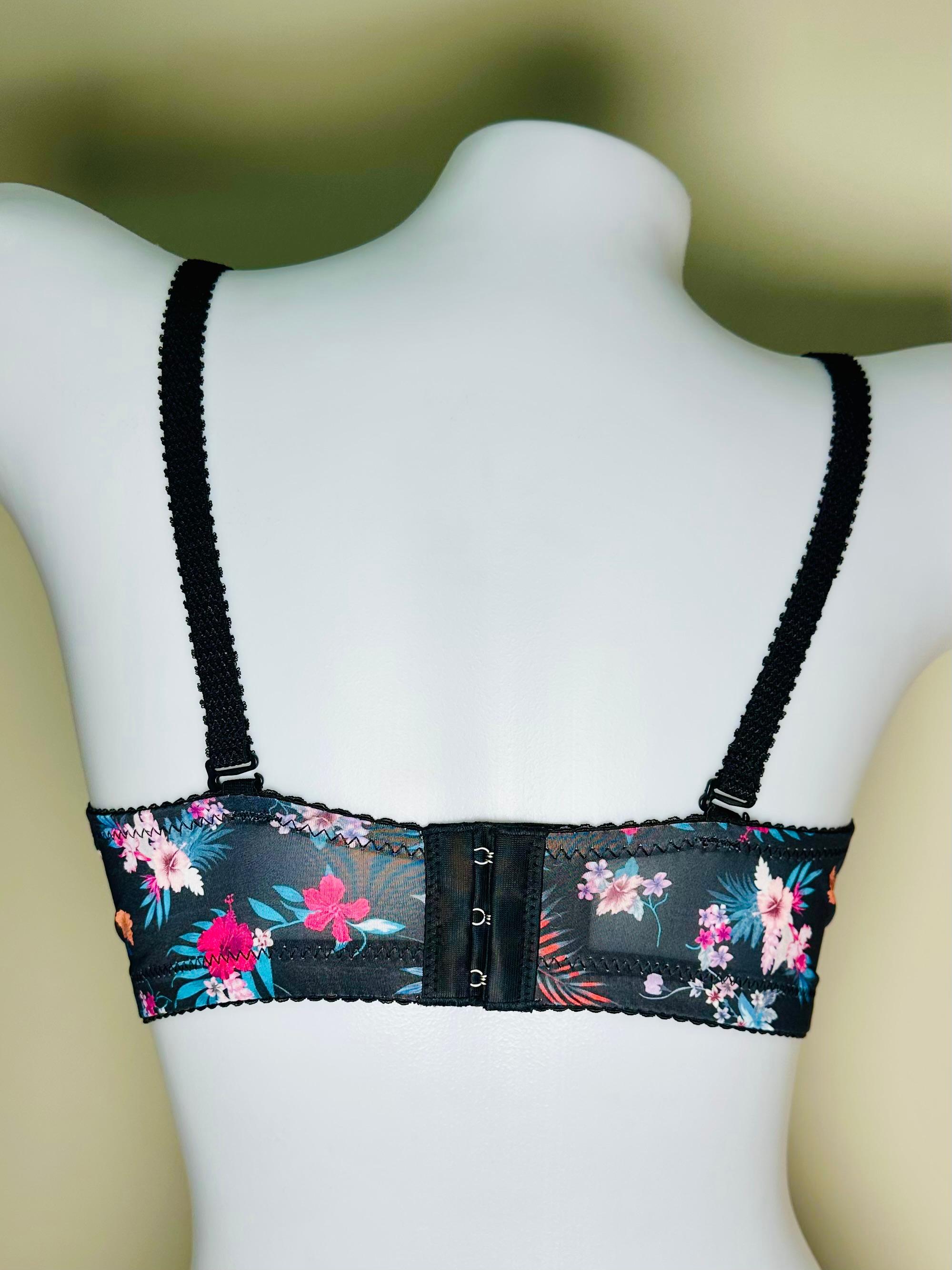 Black Floral Padded Set