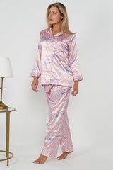 Silk Print Loungewear-Pink