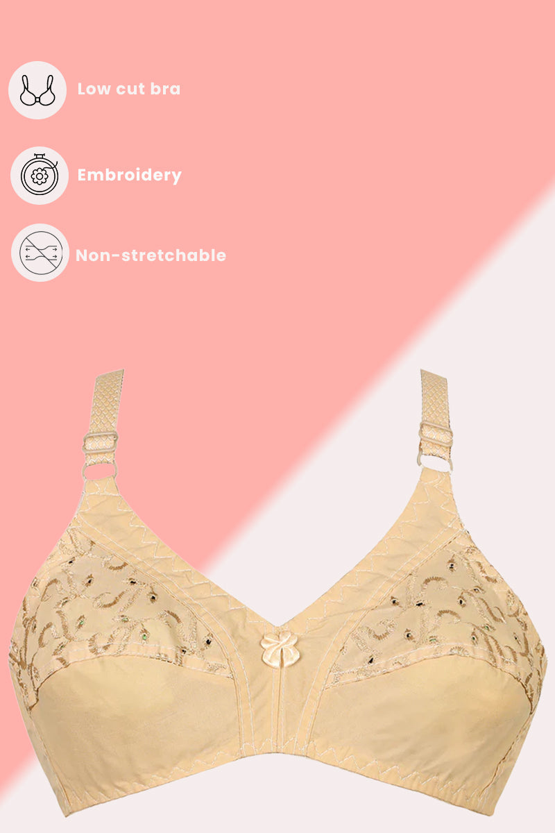 Chicken Cotton Bra with Embroidery